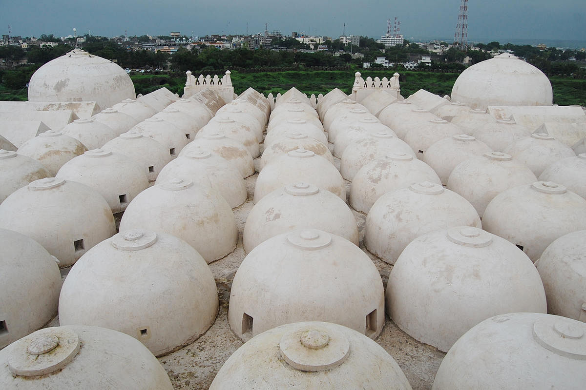 Smaller domes on the terrace