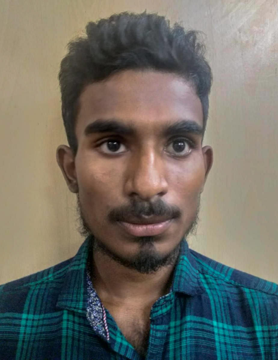 The suspect Rakesh L alias Rakesh Virat. 