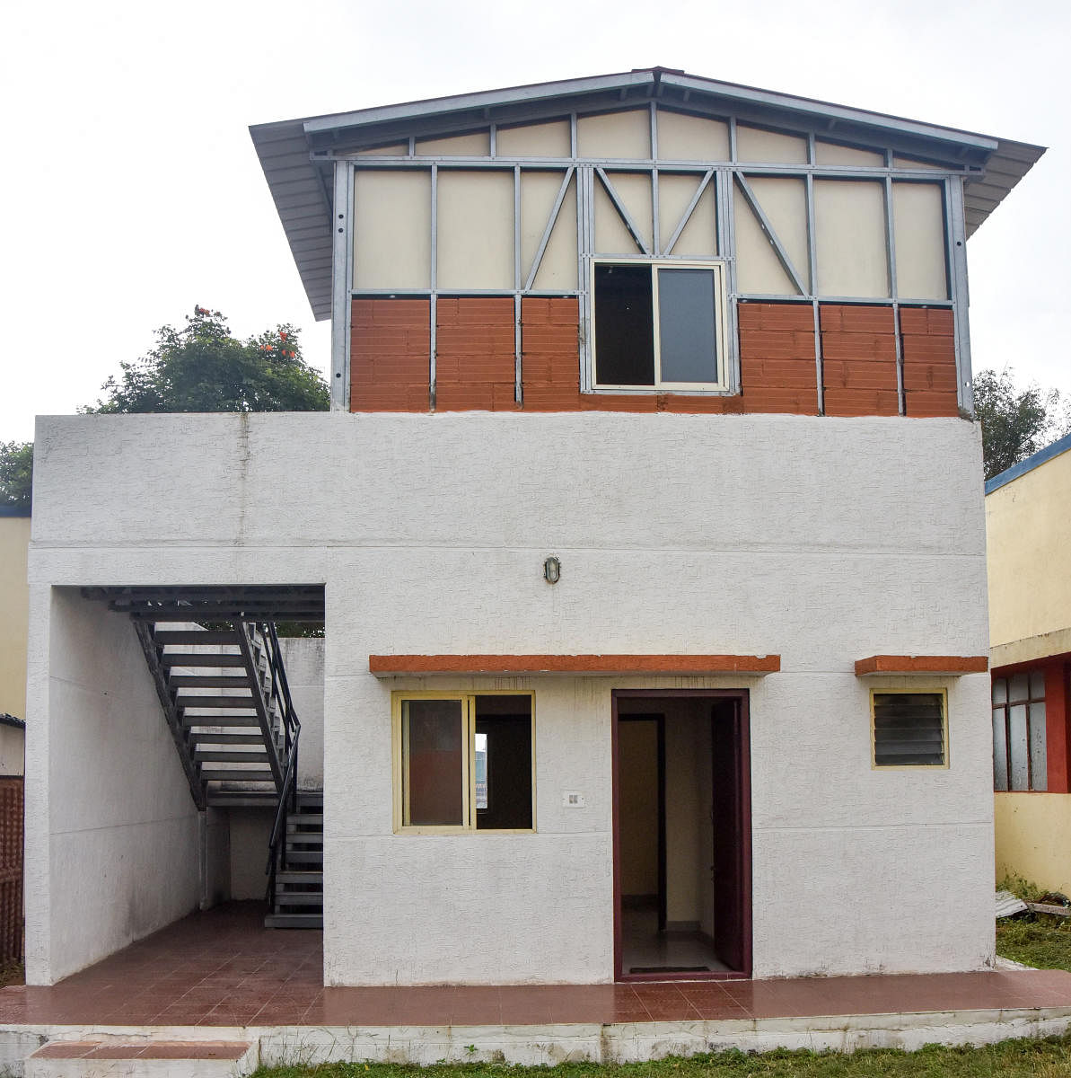 A house constructed in 72 hours using light steel technology. DH PHOTO/M S MANJUNATH
