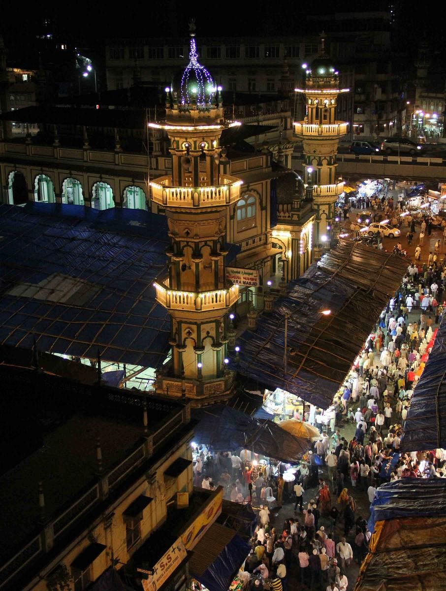 A Mumbai street during a Ramzan evening. 