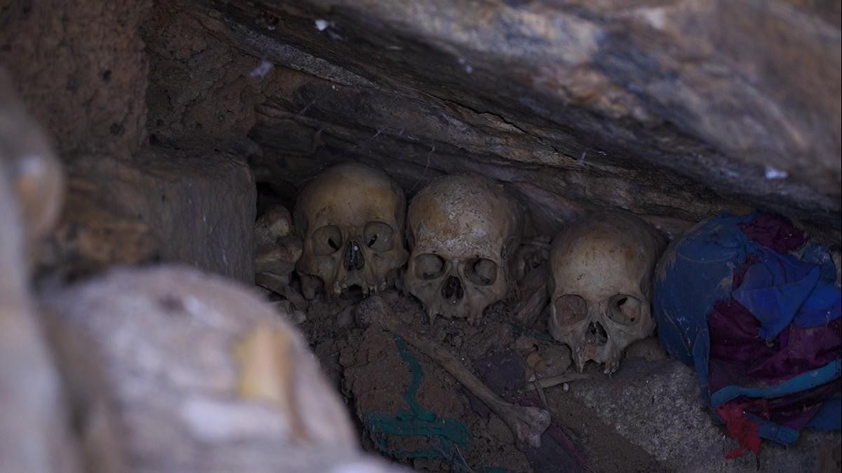 The Iruligas lay their dead to rest in caves deep within the forest