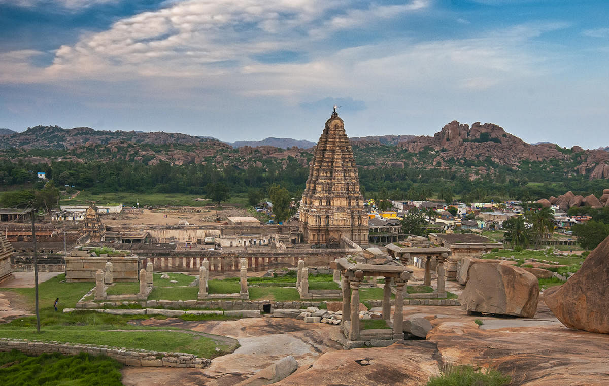 A view of the Virupaksha temple