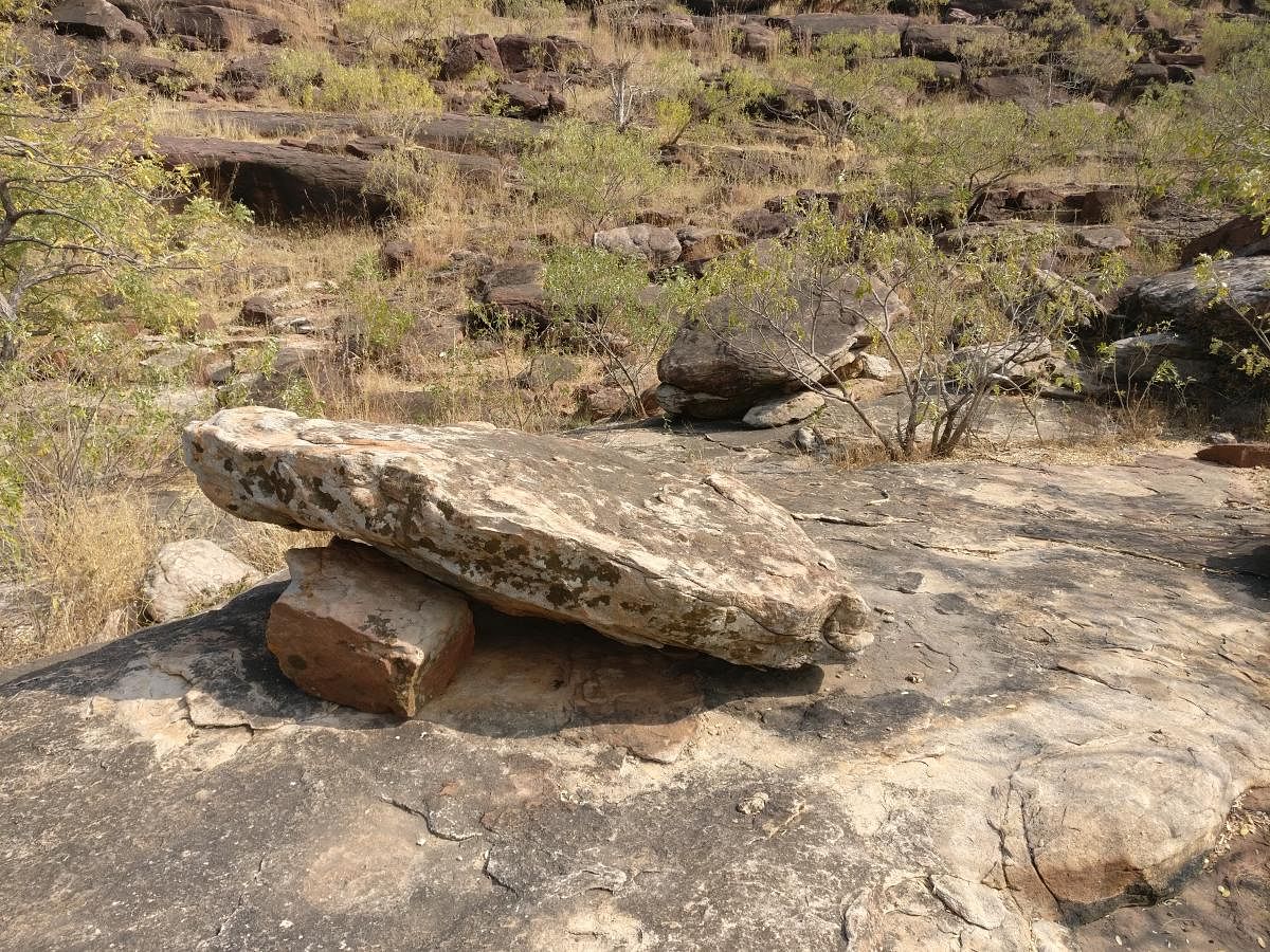 A crude dolmen at Pattadakallu. Photo credit: Srikumar M Menon