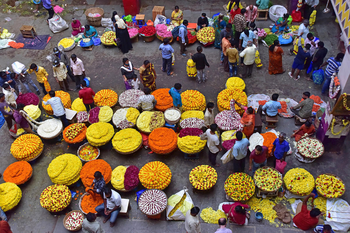 K R Market, Bengaluru. DH Photo/ Irshad Mahammad 