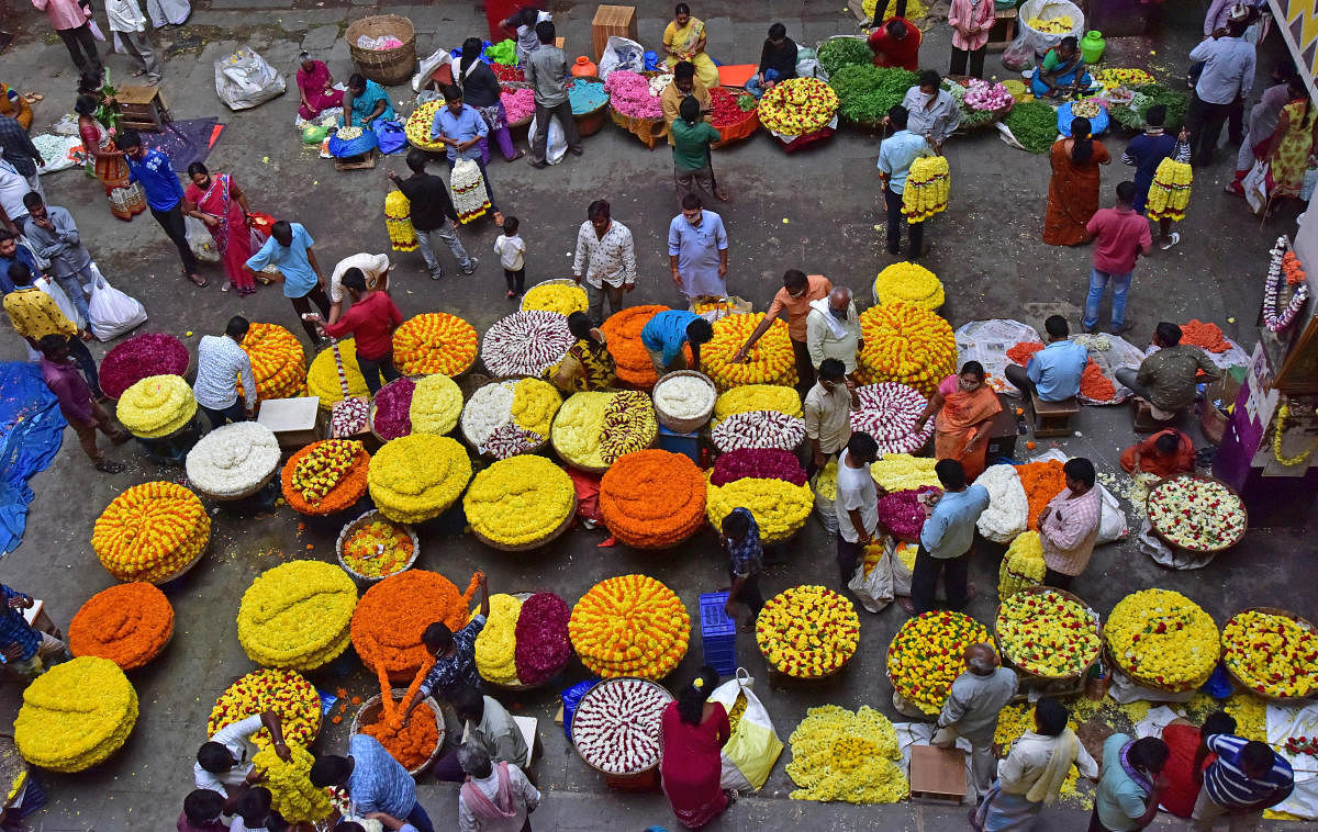 K R Market, Bengaluru. DH Photo/ Irshad Mahammad