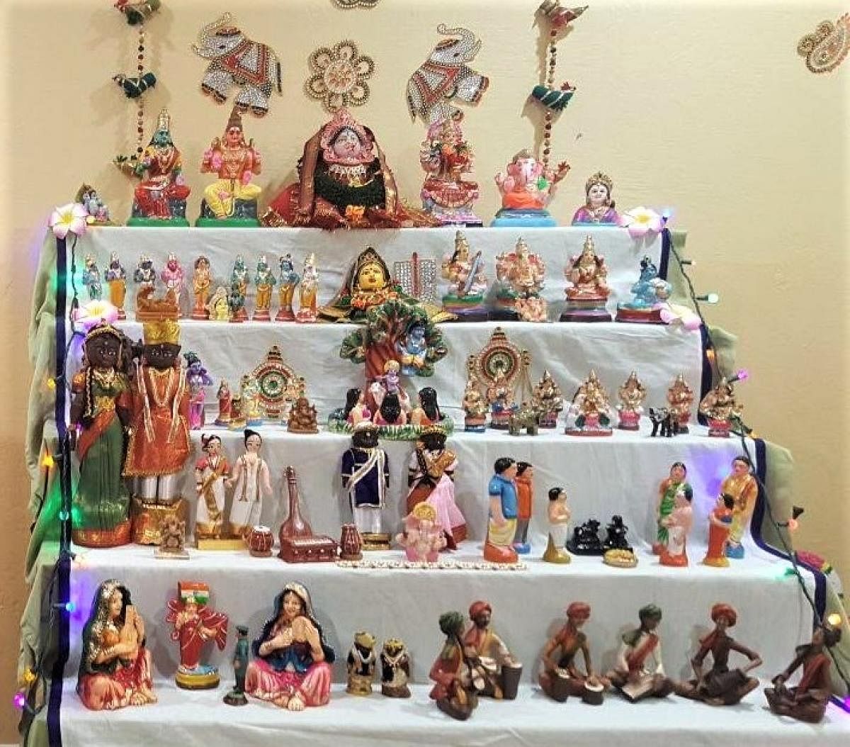 Dasra dolls on display in a home. Photos by Gouri Satya