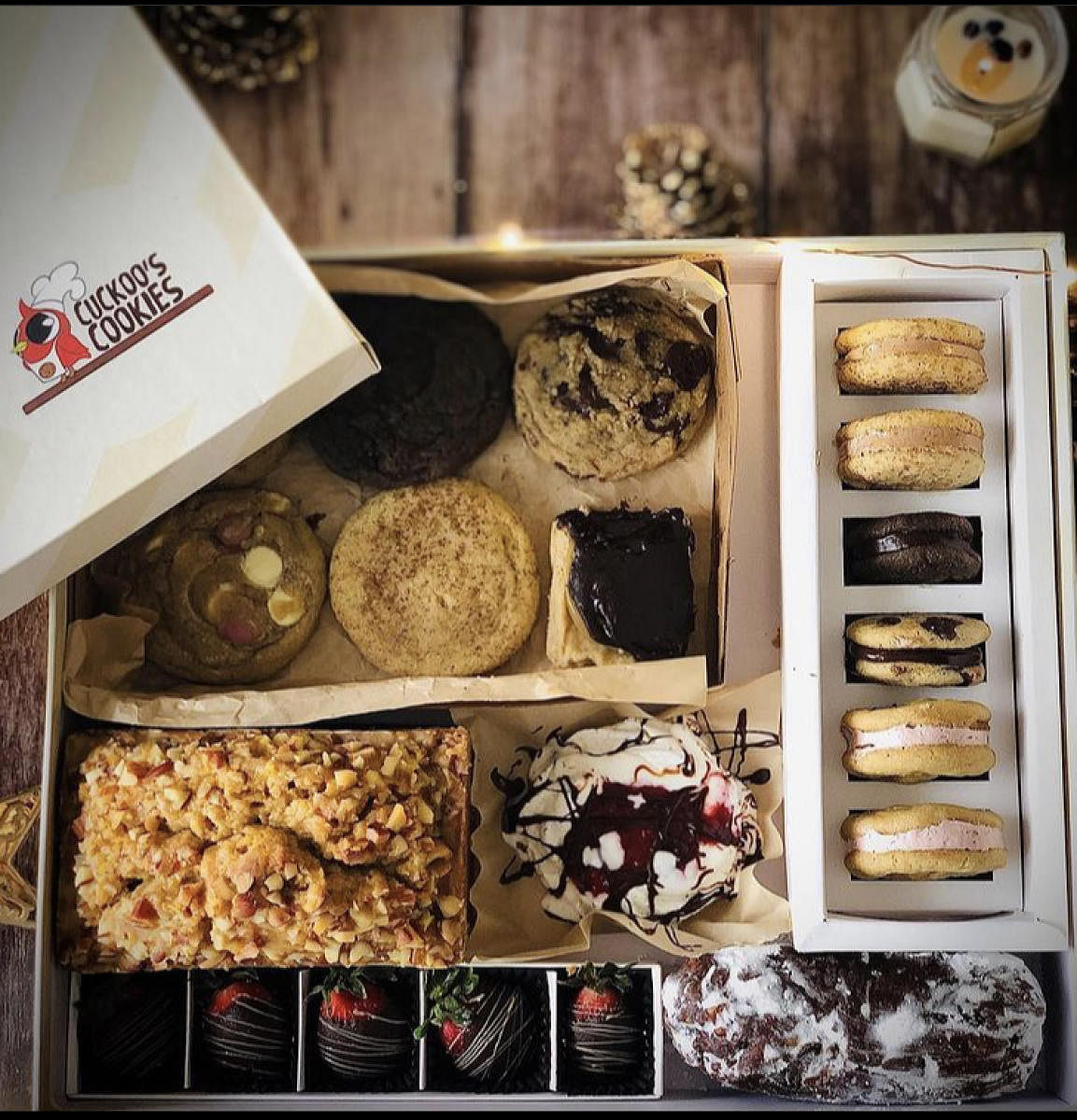 Cuckoo’s Cookies will be crafting three hampers with a mix of their signature offerings and Christmas specials. (inset) Deeksha Ravi