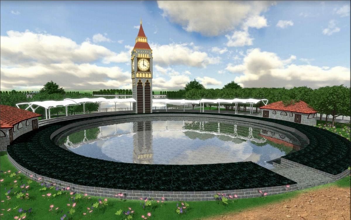 An open-air amphitheatre with a Kalyani and a clock tower are also planned. Credit: DH Photo