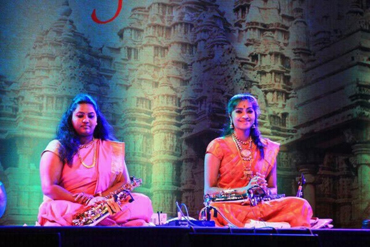 The sisters, Lavanya and Subbalaxmi, both students of the legendary Kadri Gopalnath, are now considered top-rung saxophonists.Credit: www.saxophonesubbalaxmi.com