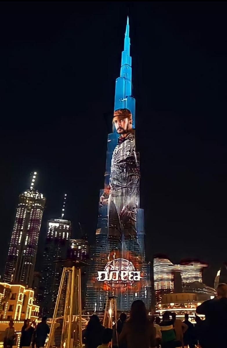 Sudeep’s upcoming film ‘Vikrant Rona’ was launched with a promotional video on the iconic Burj Khalifa tower in Dubai in February this year.