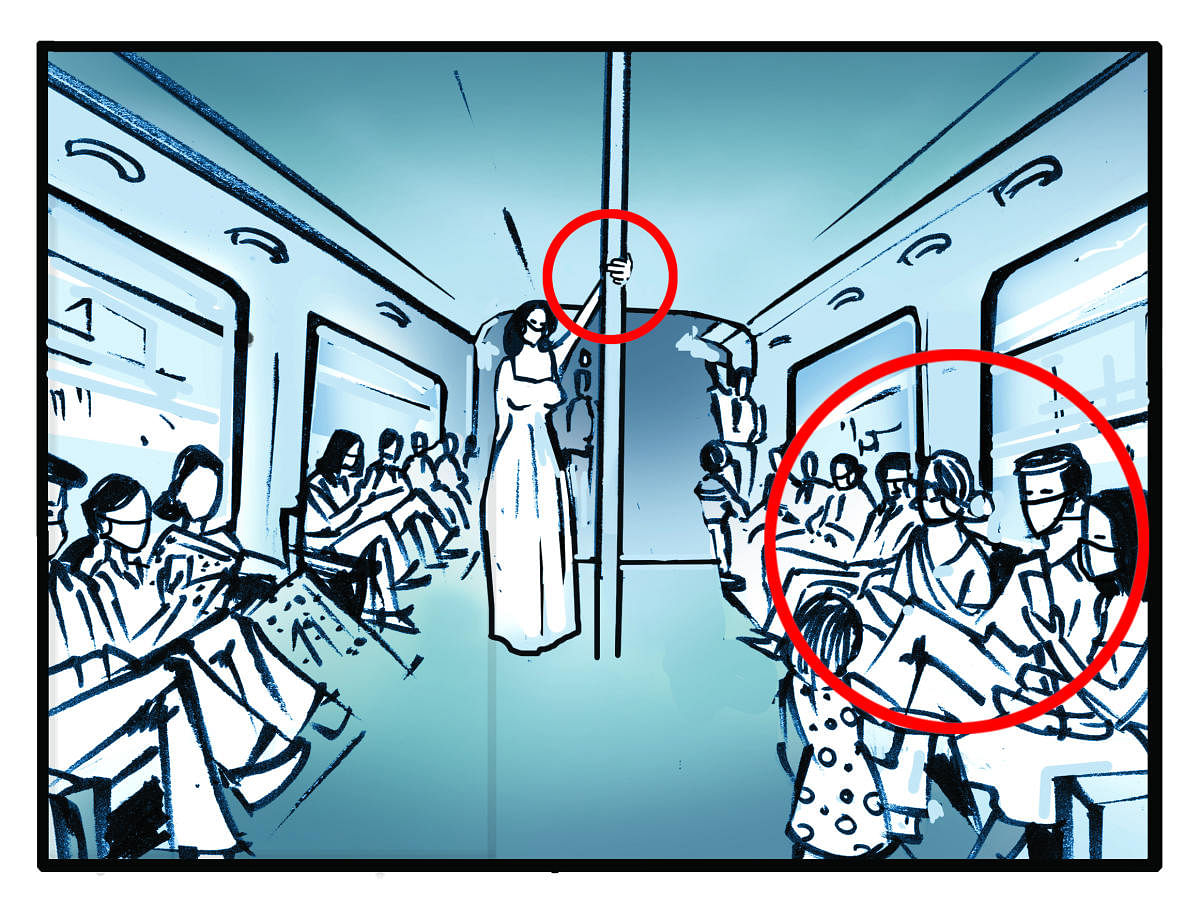 Crowding is strictly avoided inside the Metro coaches.