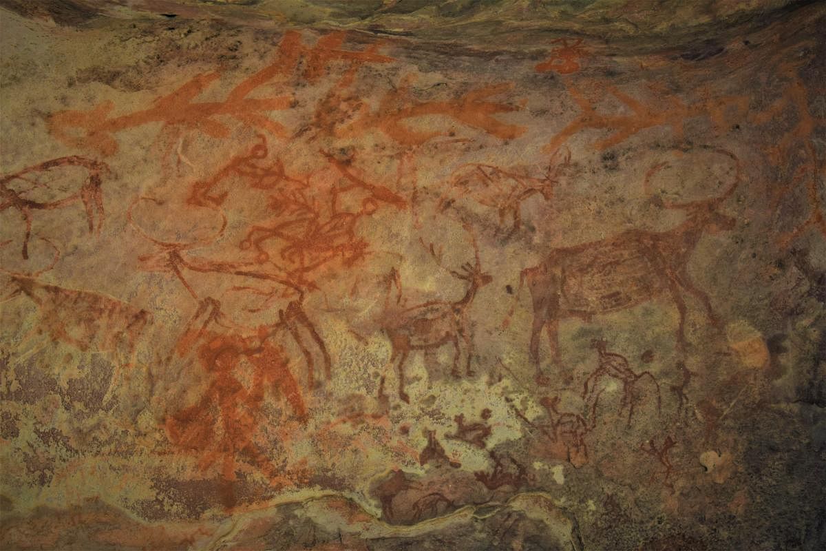 Paintings at Bhimbetka Rock Shelters