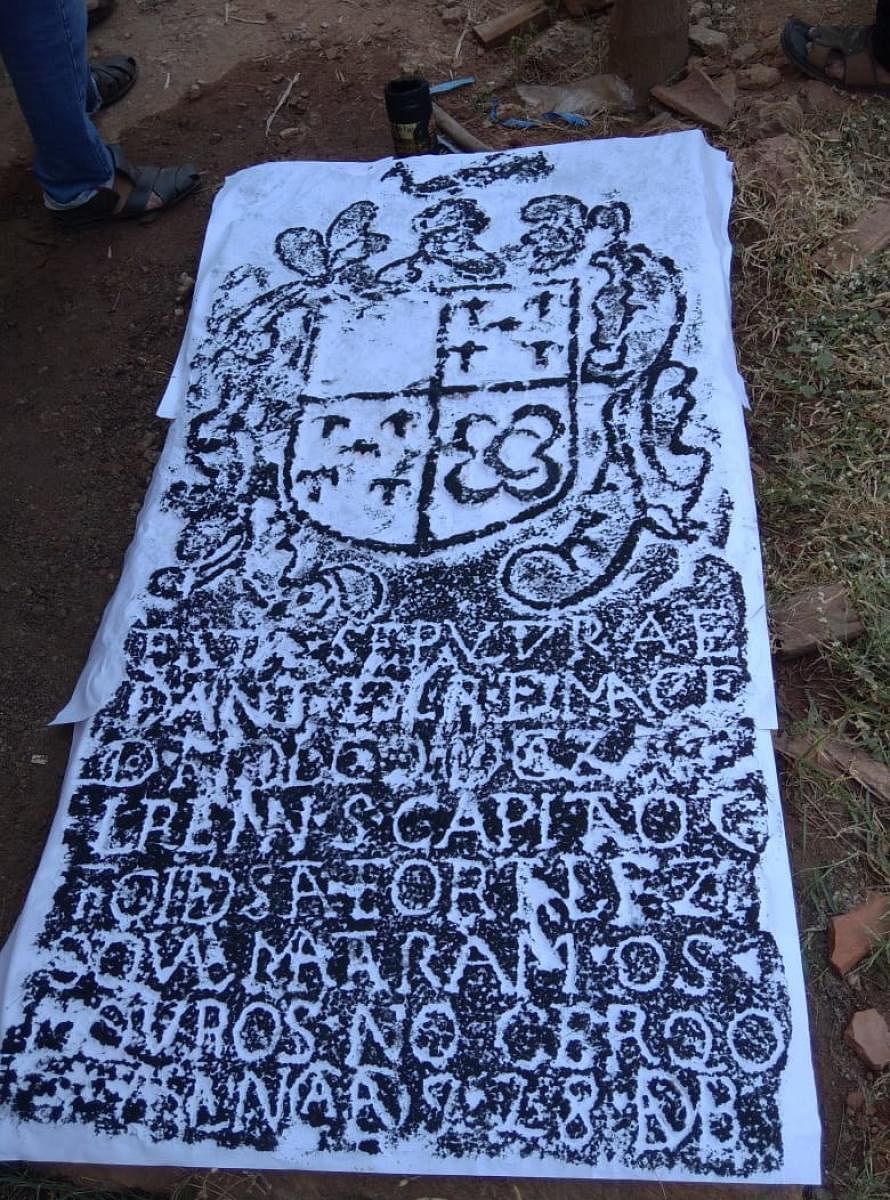 The tombstone of Antonio Teixeira de Macedo. Photos by Special Arrangement