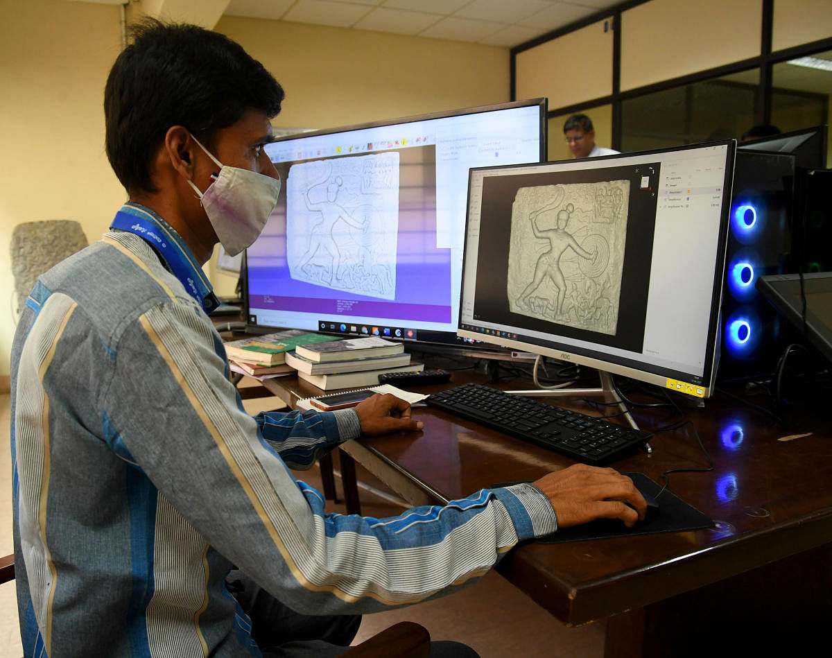 The scanned images are processed into 3D models with a special software. DH PHOTO/PUSHKAR V