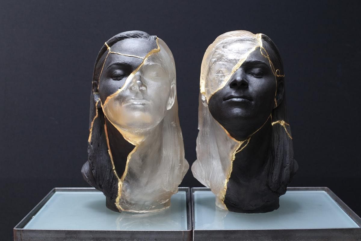 A pair of Kintsugi portrait bust sculptures by sculptor Billie Bond sees beauty in imperfection. PIC FOR REPRESENTATIONAL PURPOSES ONLY 