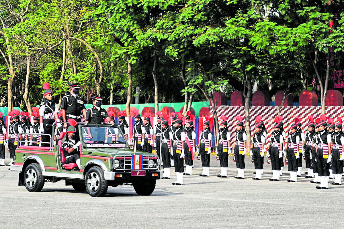 The Attestation Parade of the first batch of 83 Women Soldiers was held at the Dronacharya Parade Ground of Corps of Military Police Centre & School (CMPC&S) in Bengaluru ton May 8, 2021.