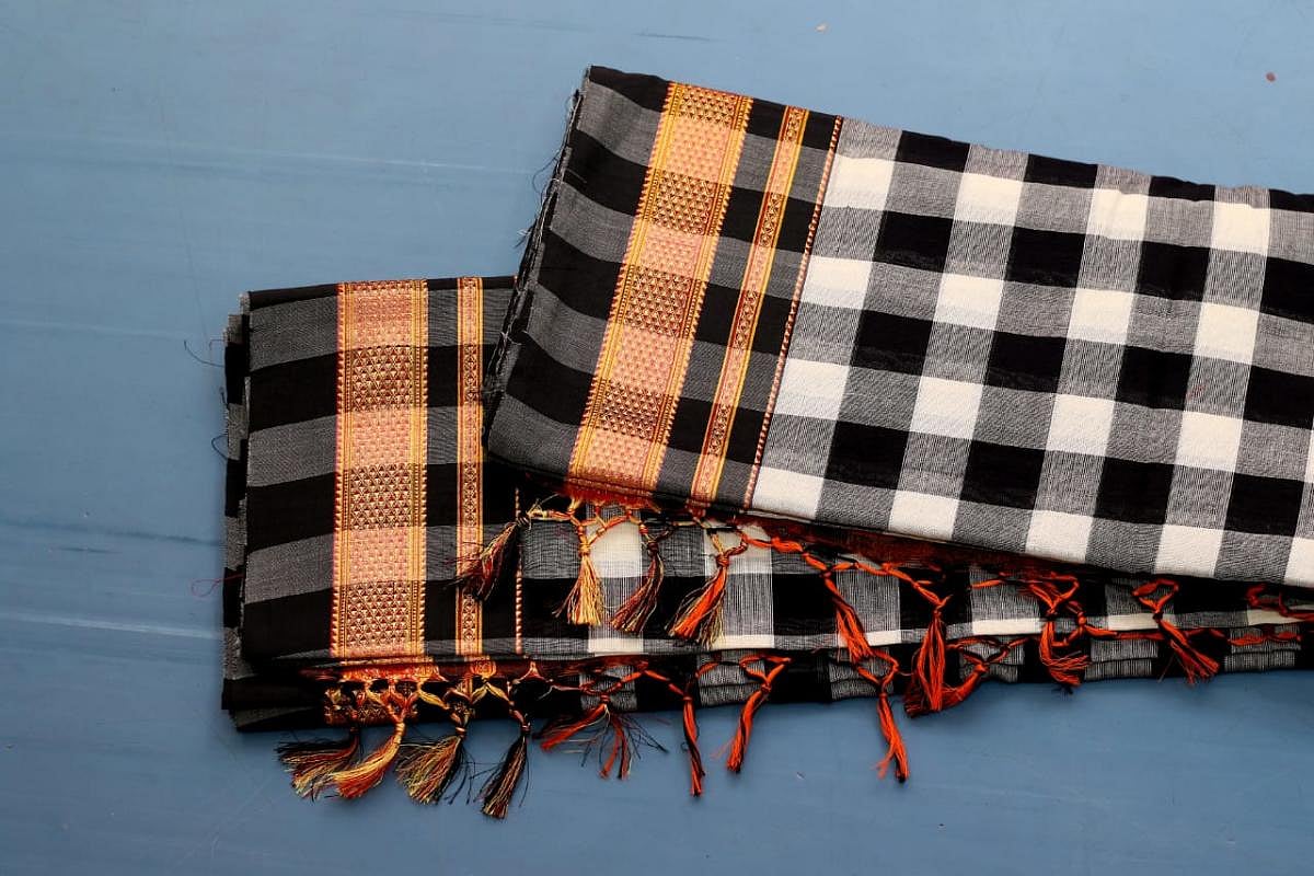 Ilkal saree with rare design.