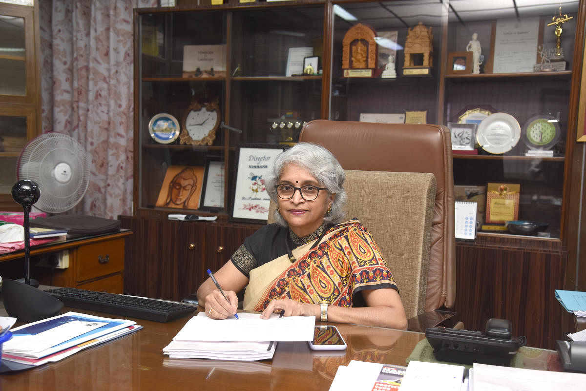 Dr Pratima Murthy, the second woman director of NIMHANS, which has more than 170 years of history. Photo by S K Dinesh