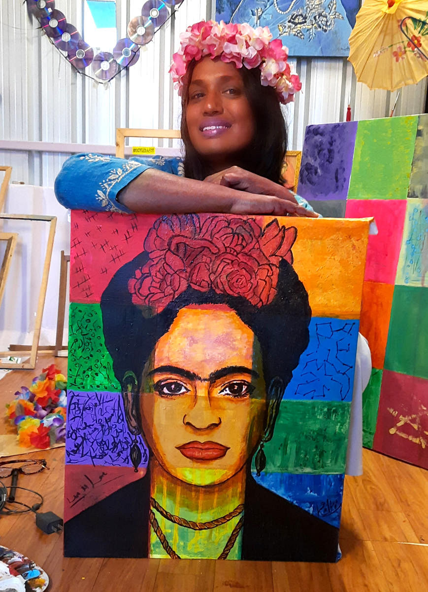 Kalki with her ‘Frida Art’