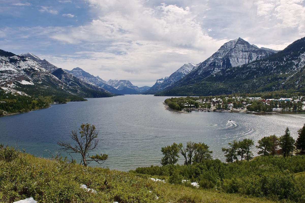 The Upper Waterton Lake. This is part of the Waterton-Glacier International Peace Park in the United States and Canada