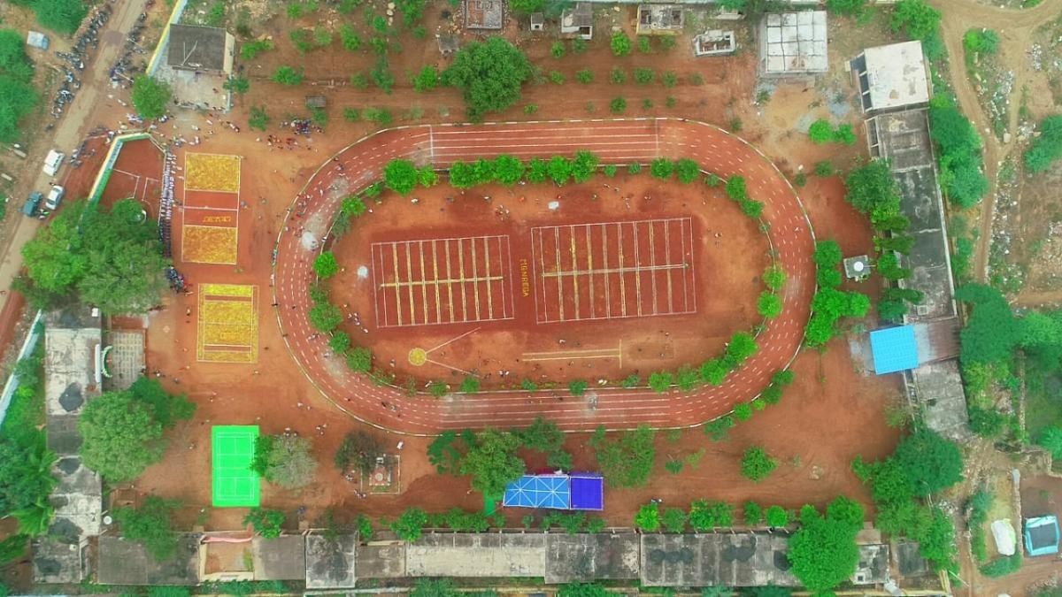 A large playground near government higher primary and high school at Arhal village in Gangavathi taluk. Photos by N Vijaya 