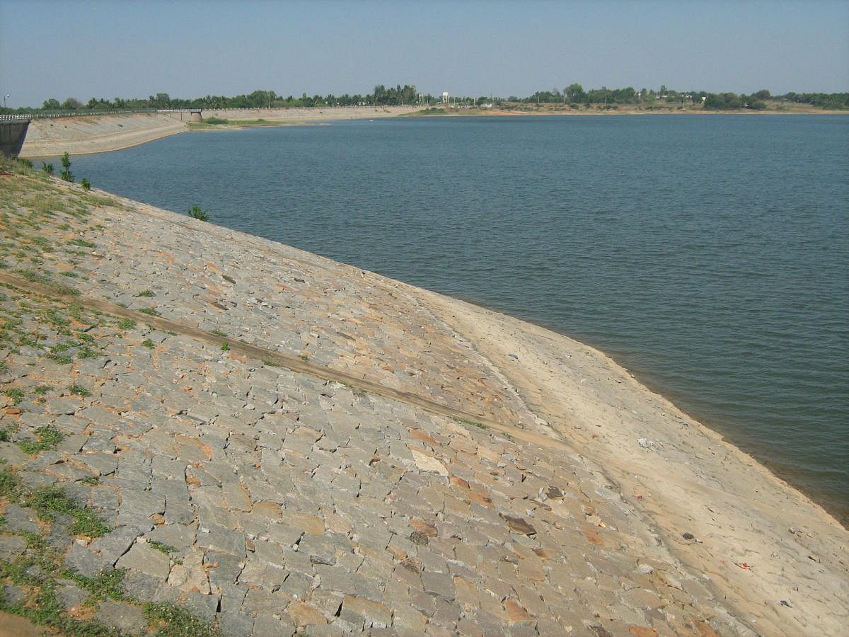 A view of the Jayamangali river. DH Photo