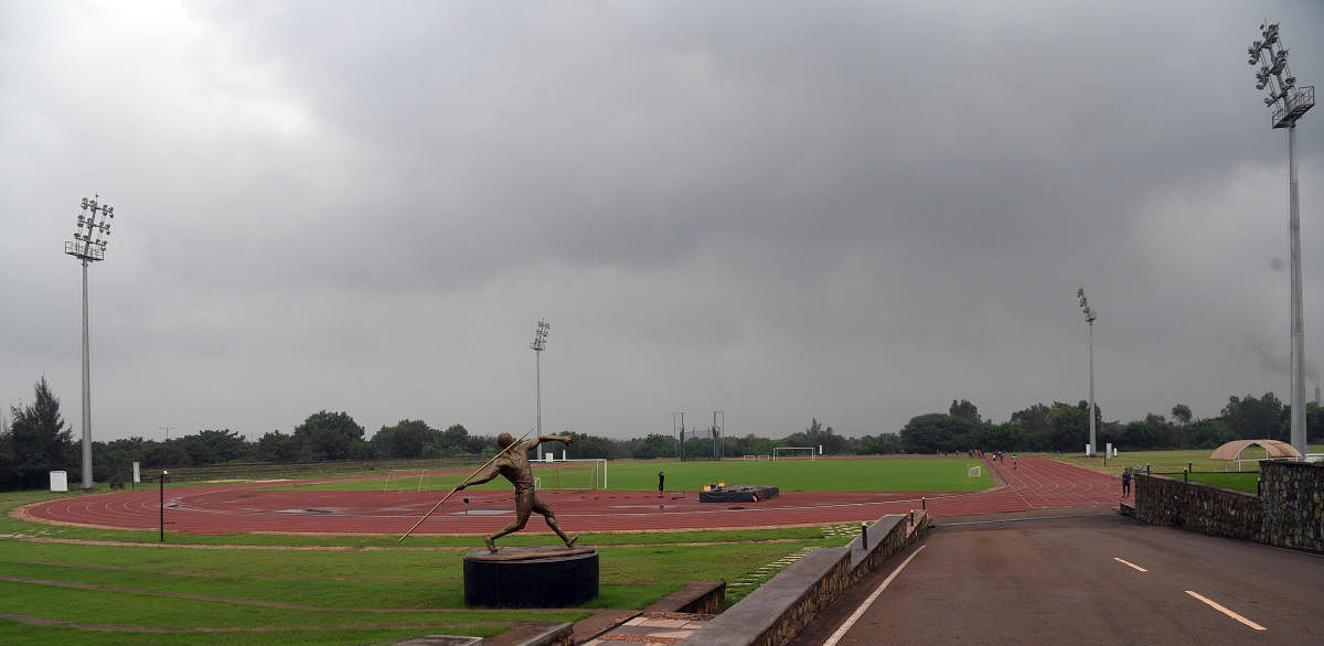 A state-of-the -art athletics training facility with a 400-metre synthetic track. DH Photos/ B H Shivakumar