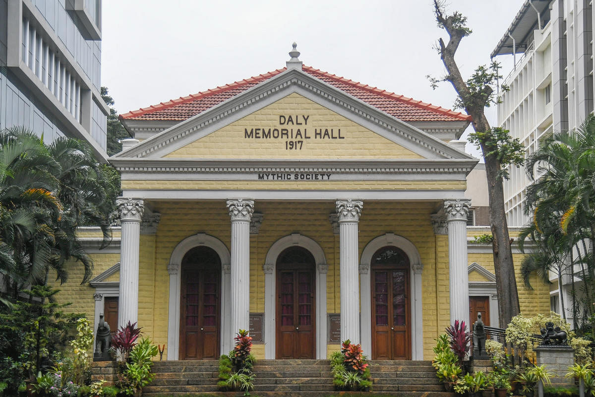Daly Memorial Hall on Nrupathunga Road. Greats like C V Raman and Tagore have given talks here. DH photos/ S K Dinesh