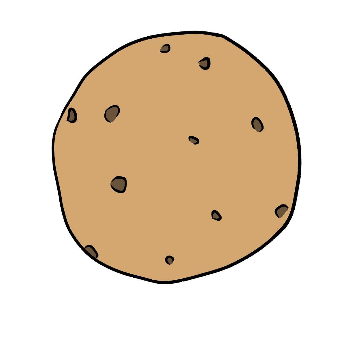 Choco chip cookie. Illustration by Pallavi NB