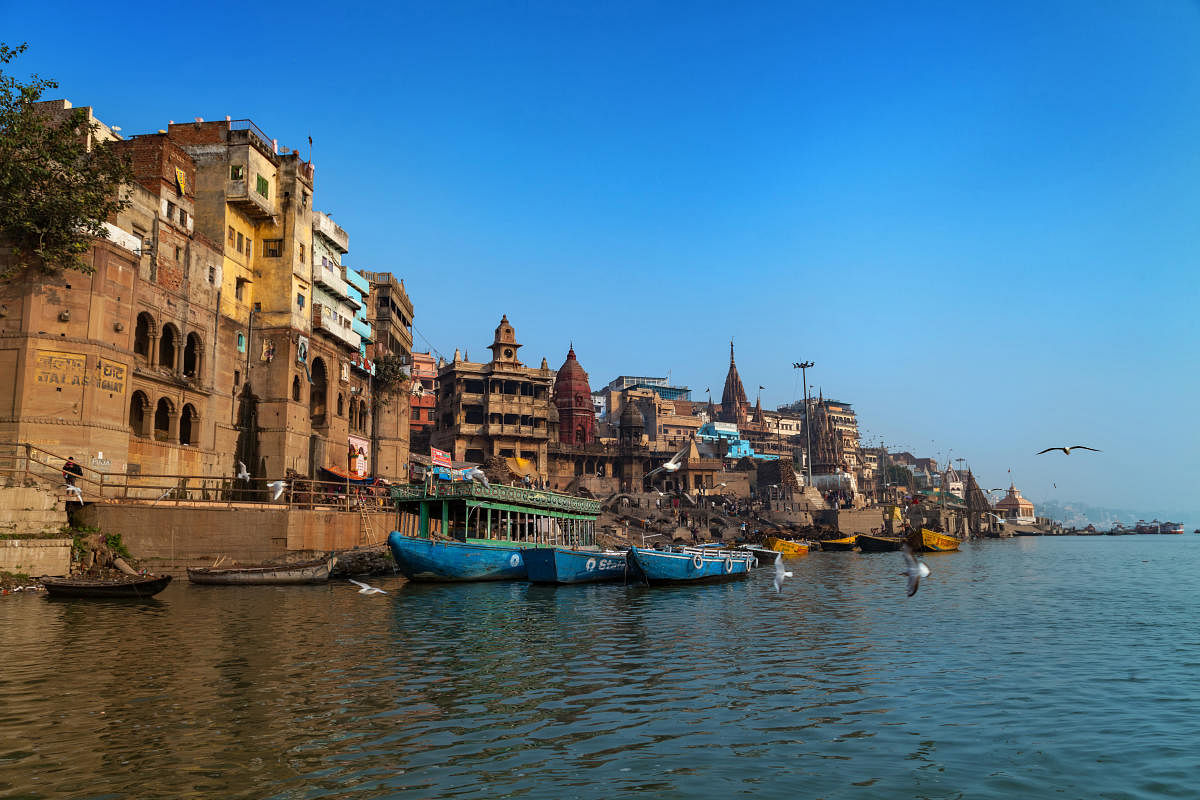 Ghats on the Ganges River. Credit: Getty images