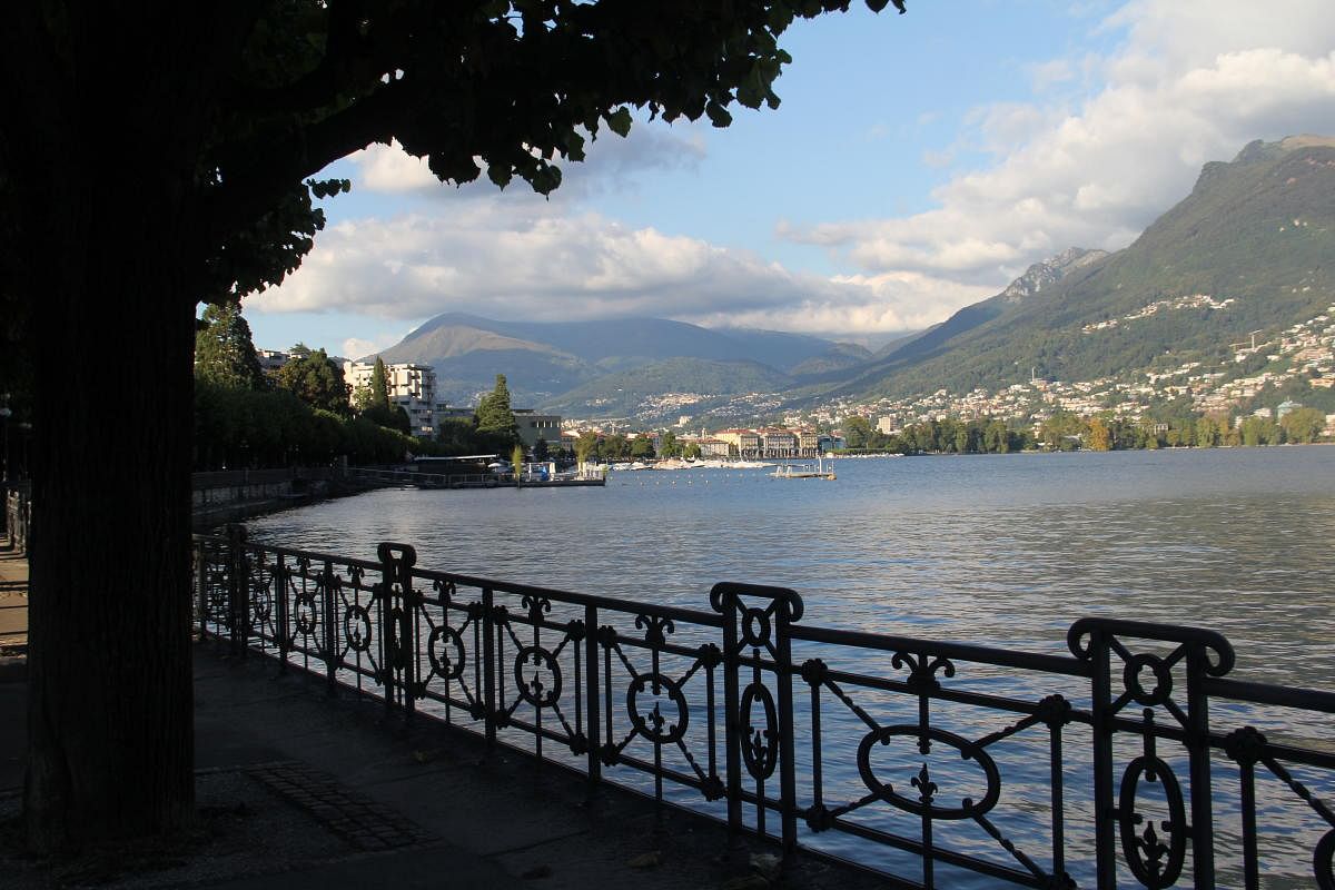 On the lakeside promenade in Lugano, the largest town in Ticino. PHOTOS BY AUTHOR