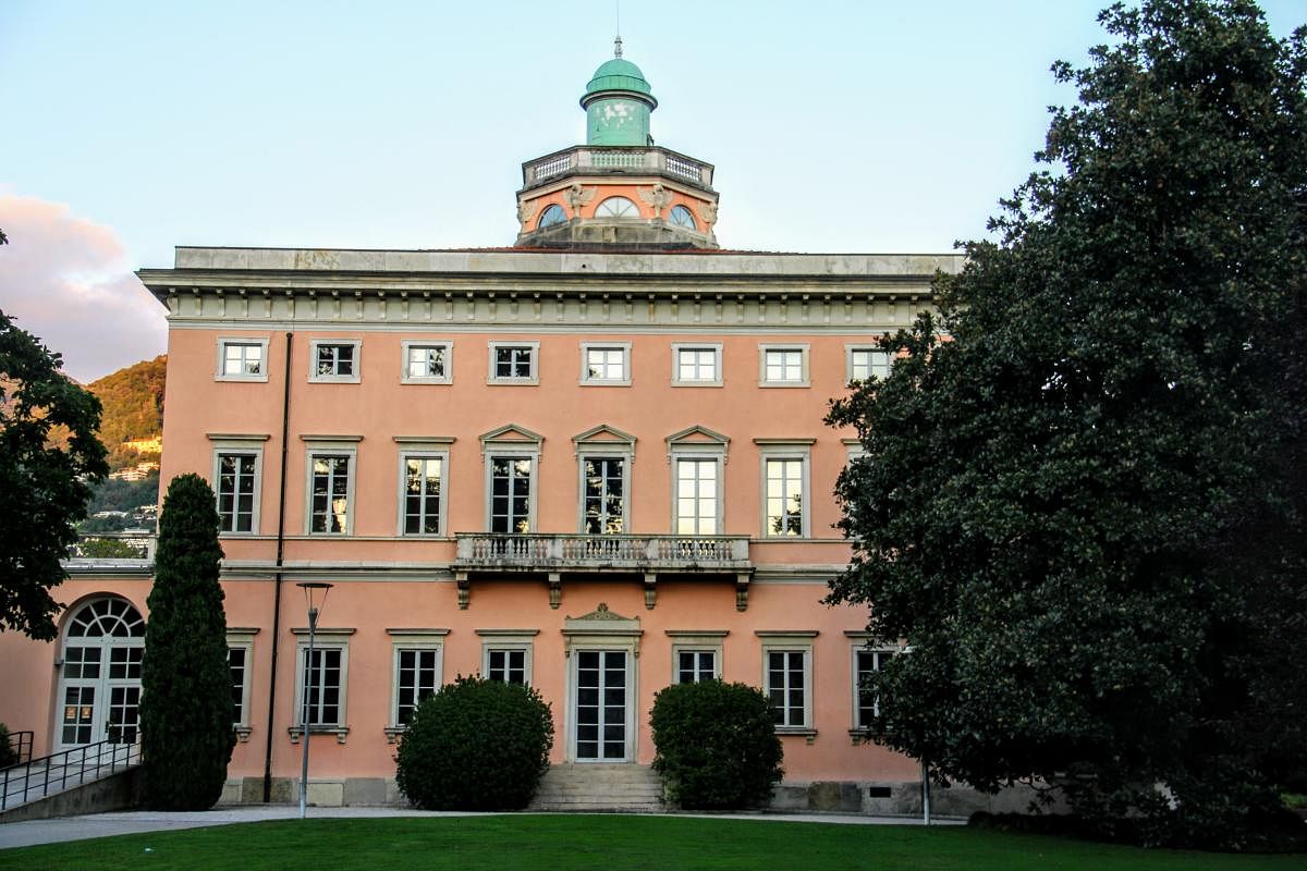 Parco Ciani and its peach coloured Neoclassical villa