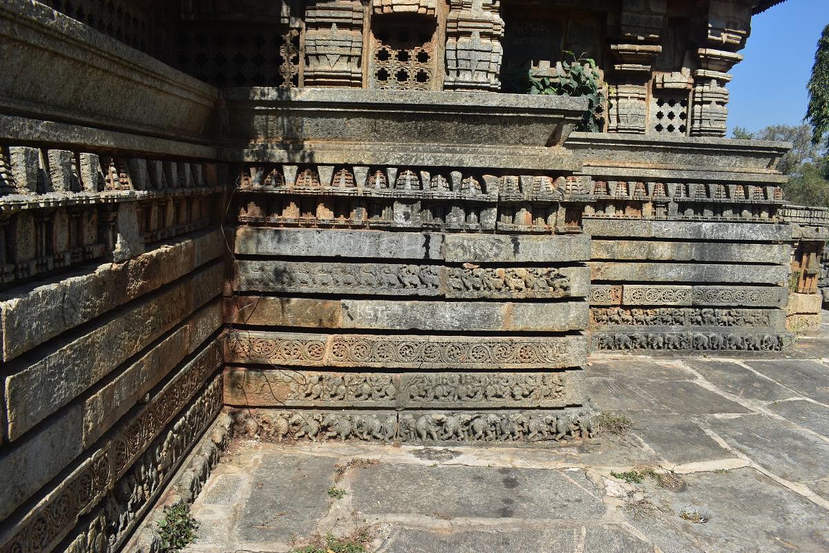 Unfinished basement friezes at the Someshwara Temple. Credit: Srikumar M Menon
