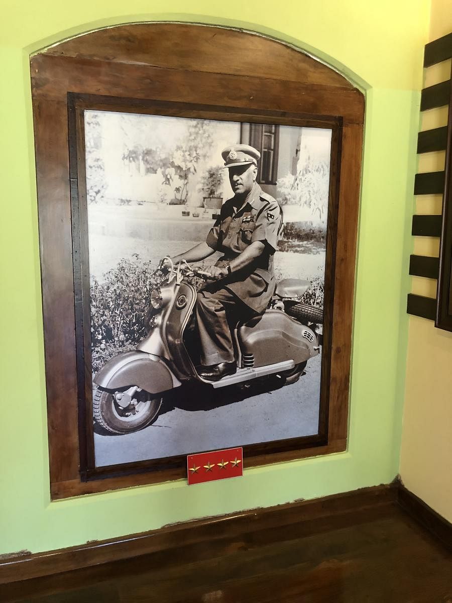 A photo of the General on his scooter at the museum. Photos by author 