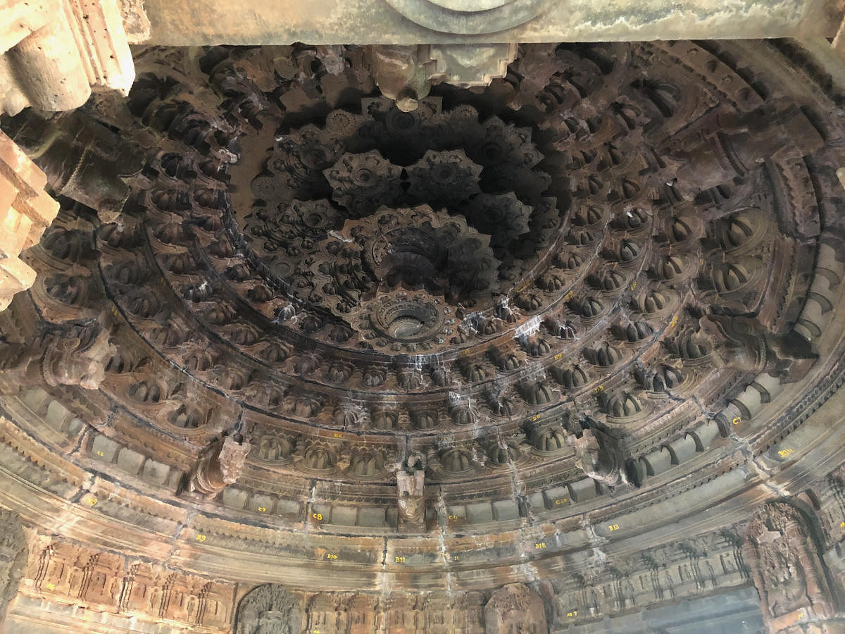 The intricate stone work on the dome of the temple is a treat to the eyes. Photos by author