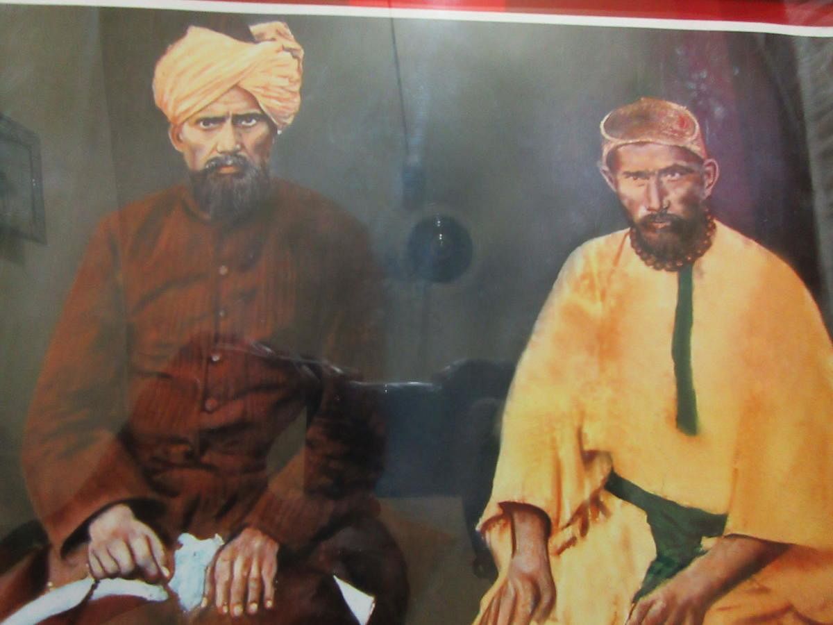 Sufi saint Meer Alam (left) and his successor Meer Mastur Ali Shah. 
