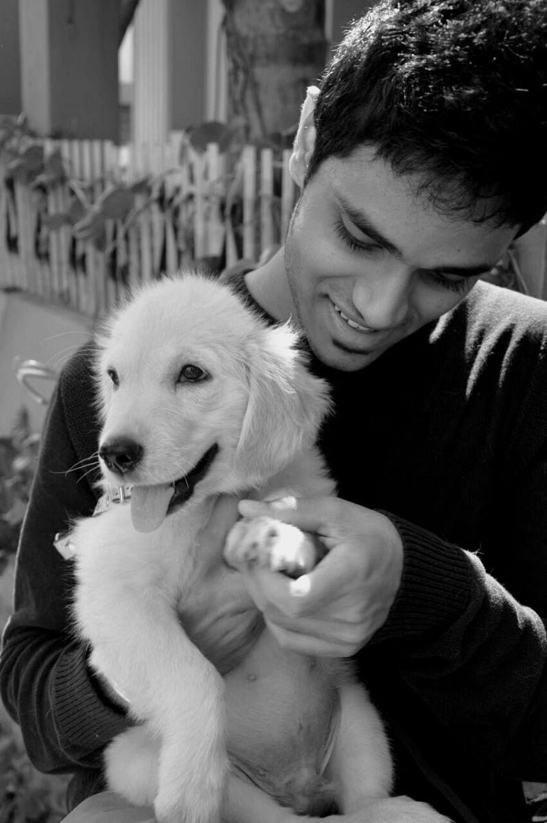 Rahul R with August. Credit: DH Photo