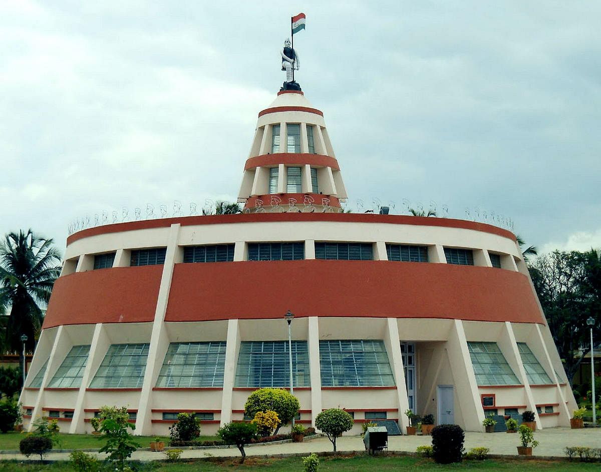 The Shivapura Satyagraha Soudha in Maddur taluk, Mandya district. 