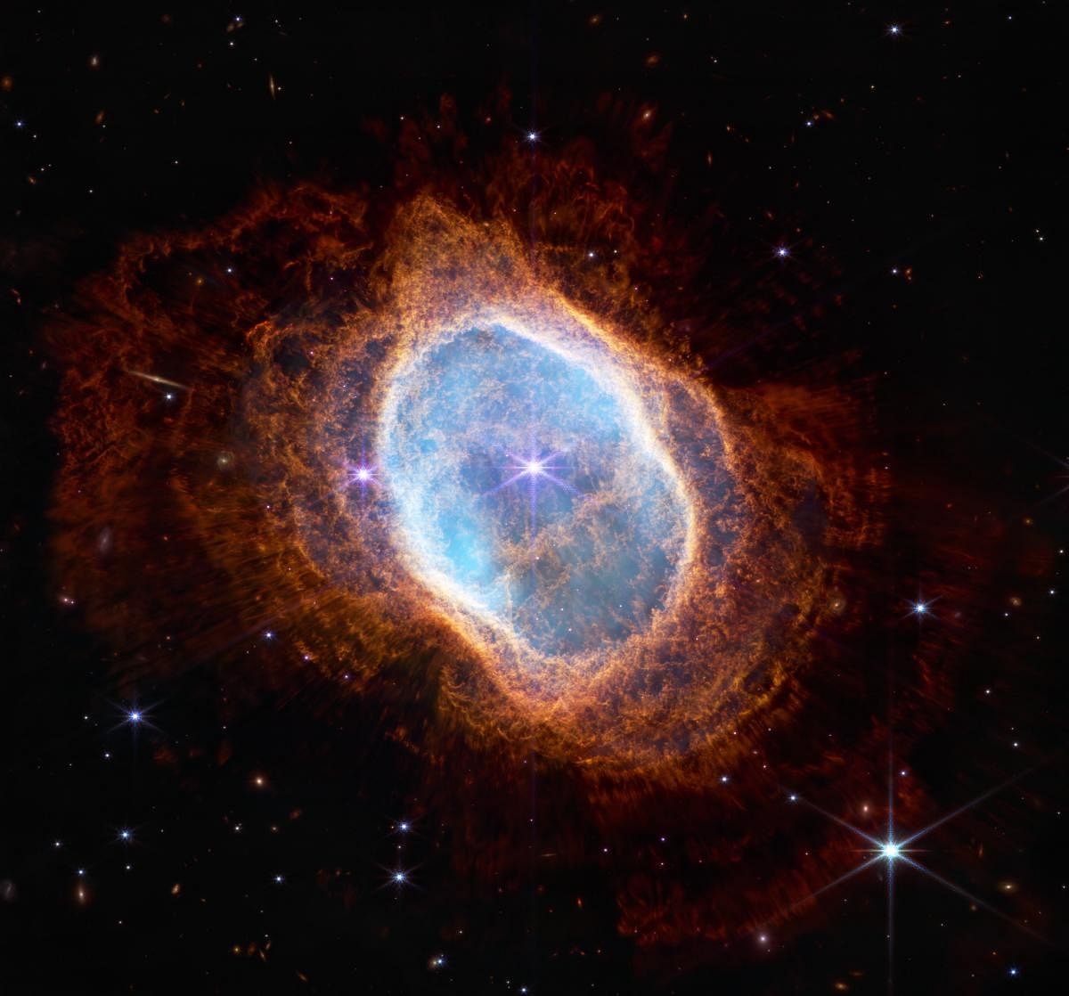 The Southern Ring Nebula in near-infrared light from NASA's Webb Telescope (Pic courtesy: Space Telescope Science Institute)