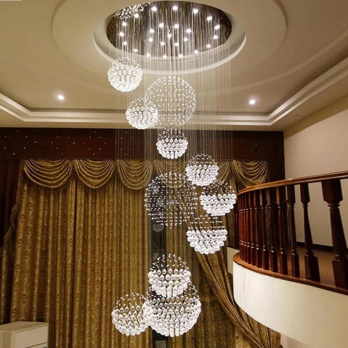 Staircase chandelier