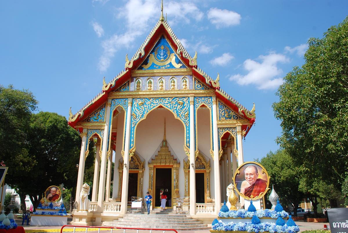 A Buddhist temple in Kanchanaburi. PHOTO BY AUTHOR