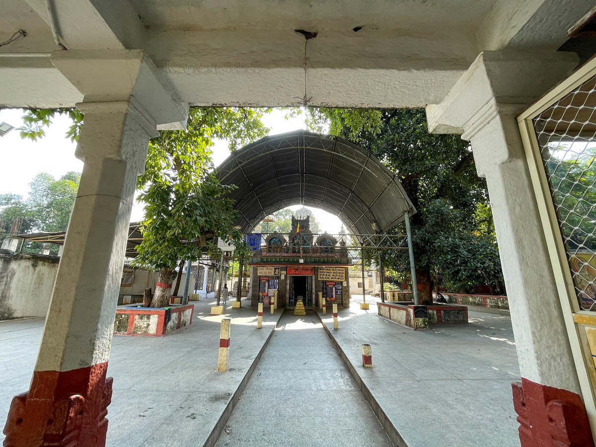 The Karanji Anjaneya temple in Basavanagudi. Credit: DH Photo/Pushkar V