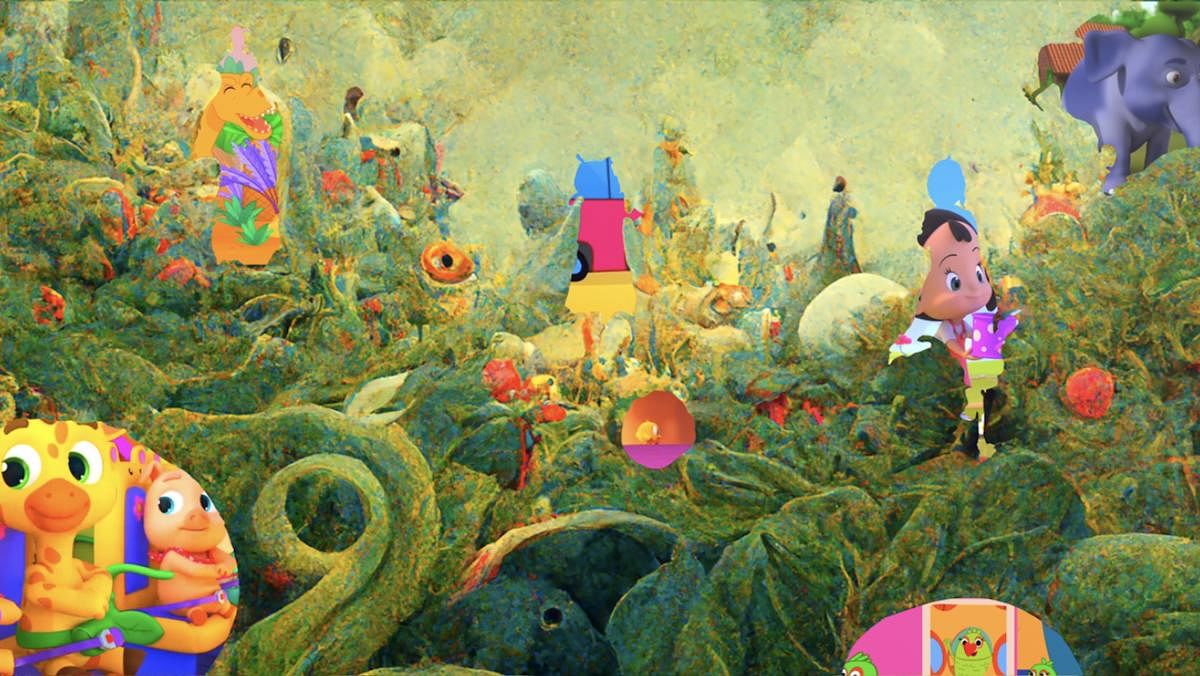 ‘The Garden Of Digital Delights’ by artist and data scientist Harshit Agrawal. He has been working with AI art since 2015.