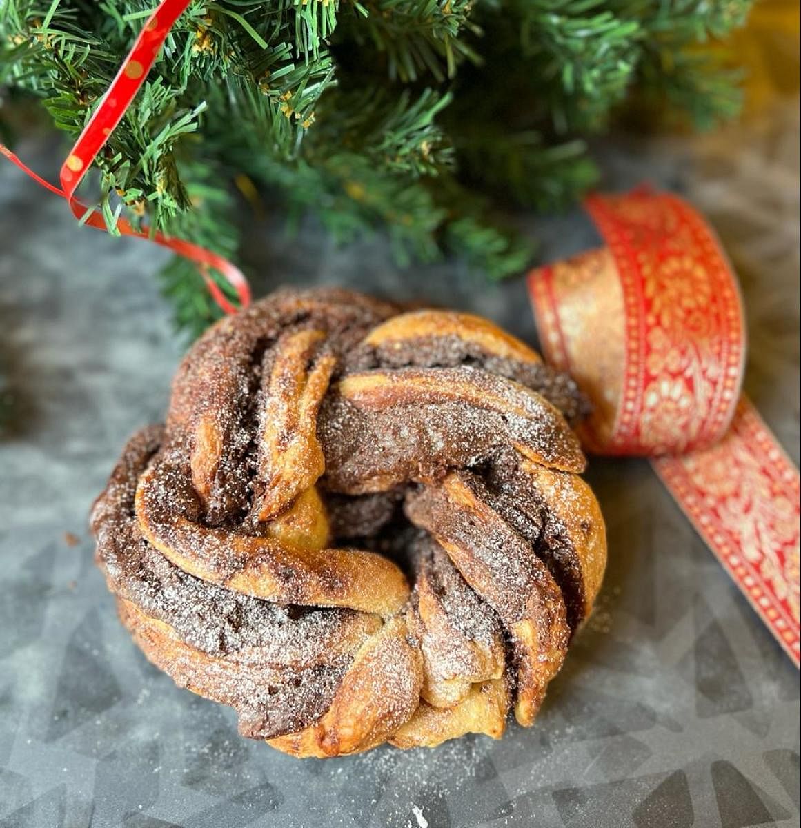 Nutella babka bread by Rina Chakravarty.