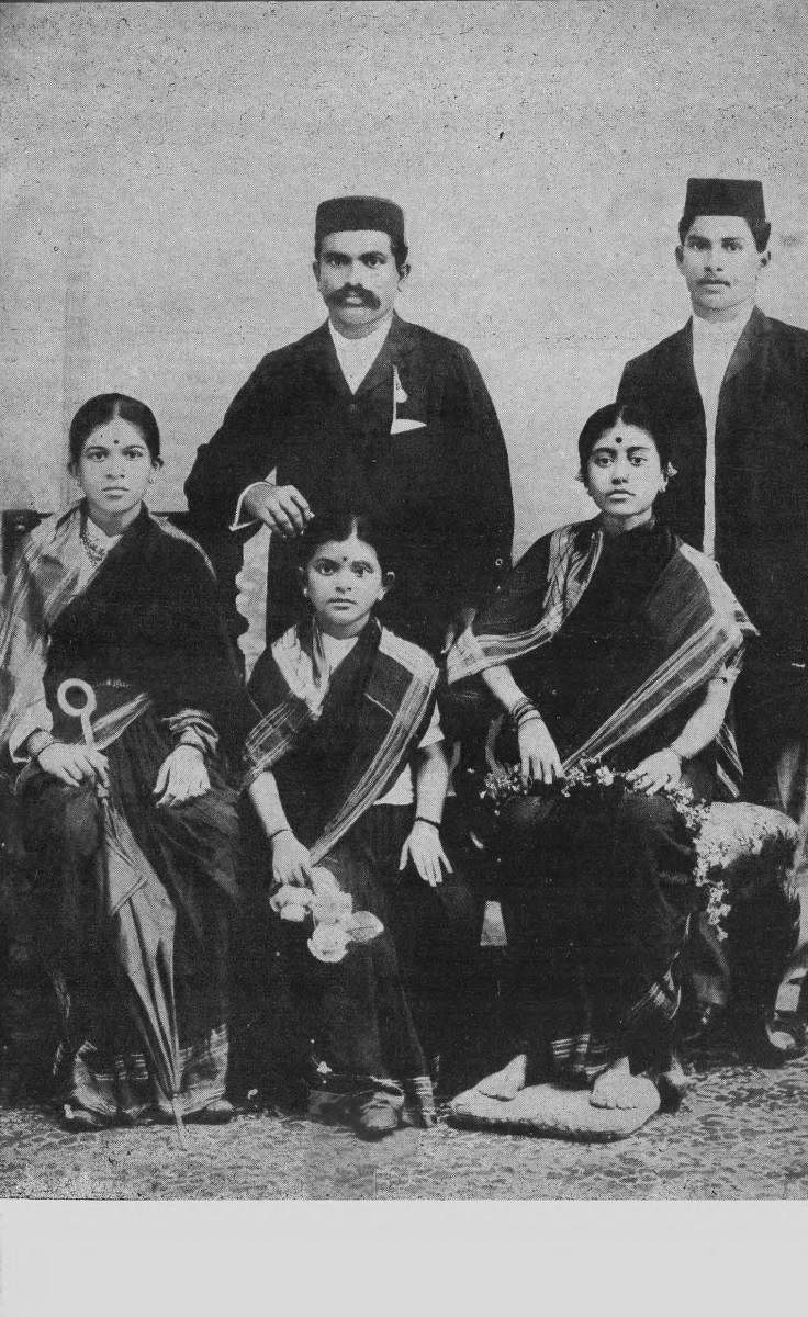 Umabai (far left) with her family. Credit: WikiCommons