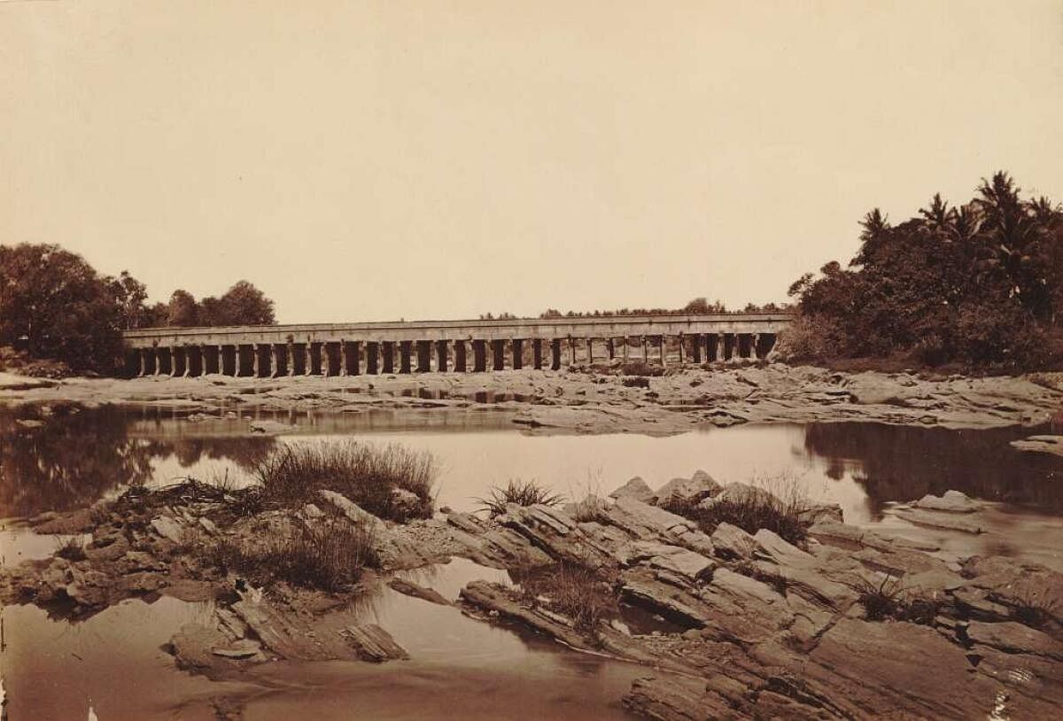 A bridge over River Cauvery in Srirangapatna. 