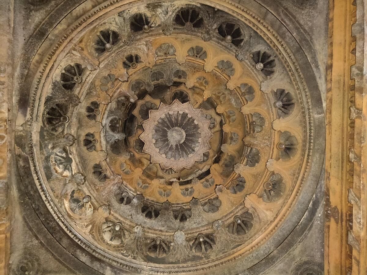 A view of the ceiling of the Kamala Narayana temple. Photo courtesy: Wikimedia