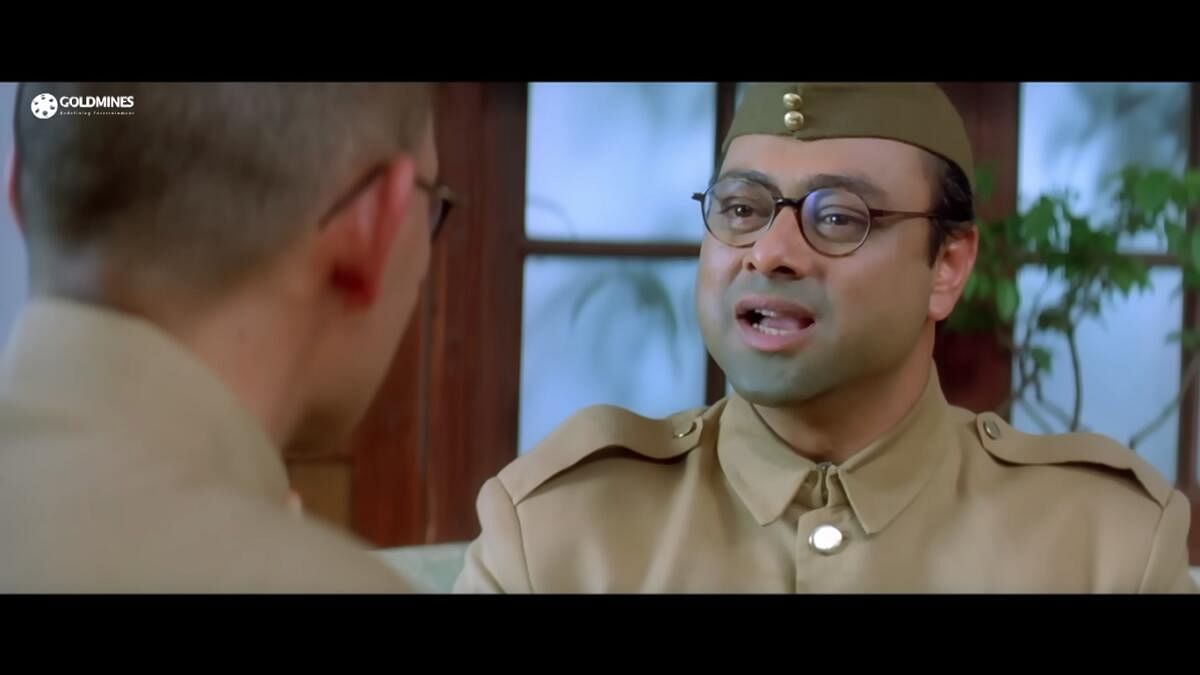 Sachin Khedekar as Subhash Chandra Bose in 'Netaji Subhas Chandra Bose: The Forgotten Hero' (2004).