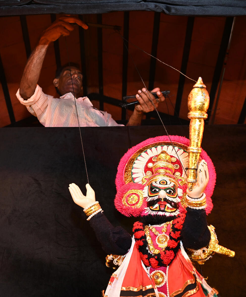 Yakshagana Puppets for Spectrum - ಪ್ರಜಾವಾಣಿ ಚಿತ್ರ / ಫಕ್ರುದ್ದೀನ್ ಎಚ್