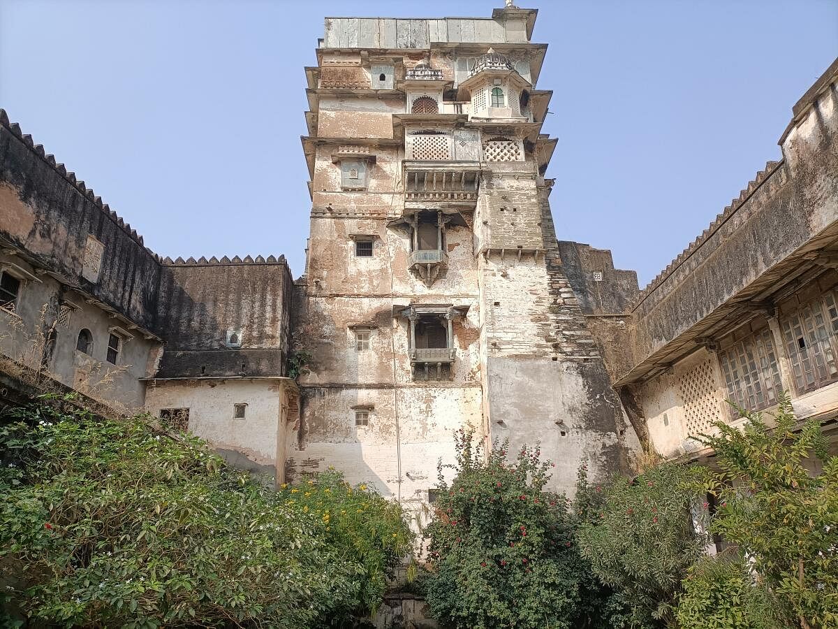 The seven-storeyed Juna Mahal.